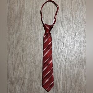 Black N Bianco. Red Striped Tie - Classic Formal Accessory (2” wide)
